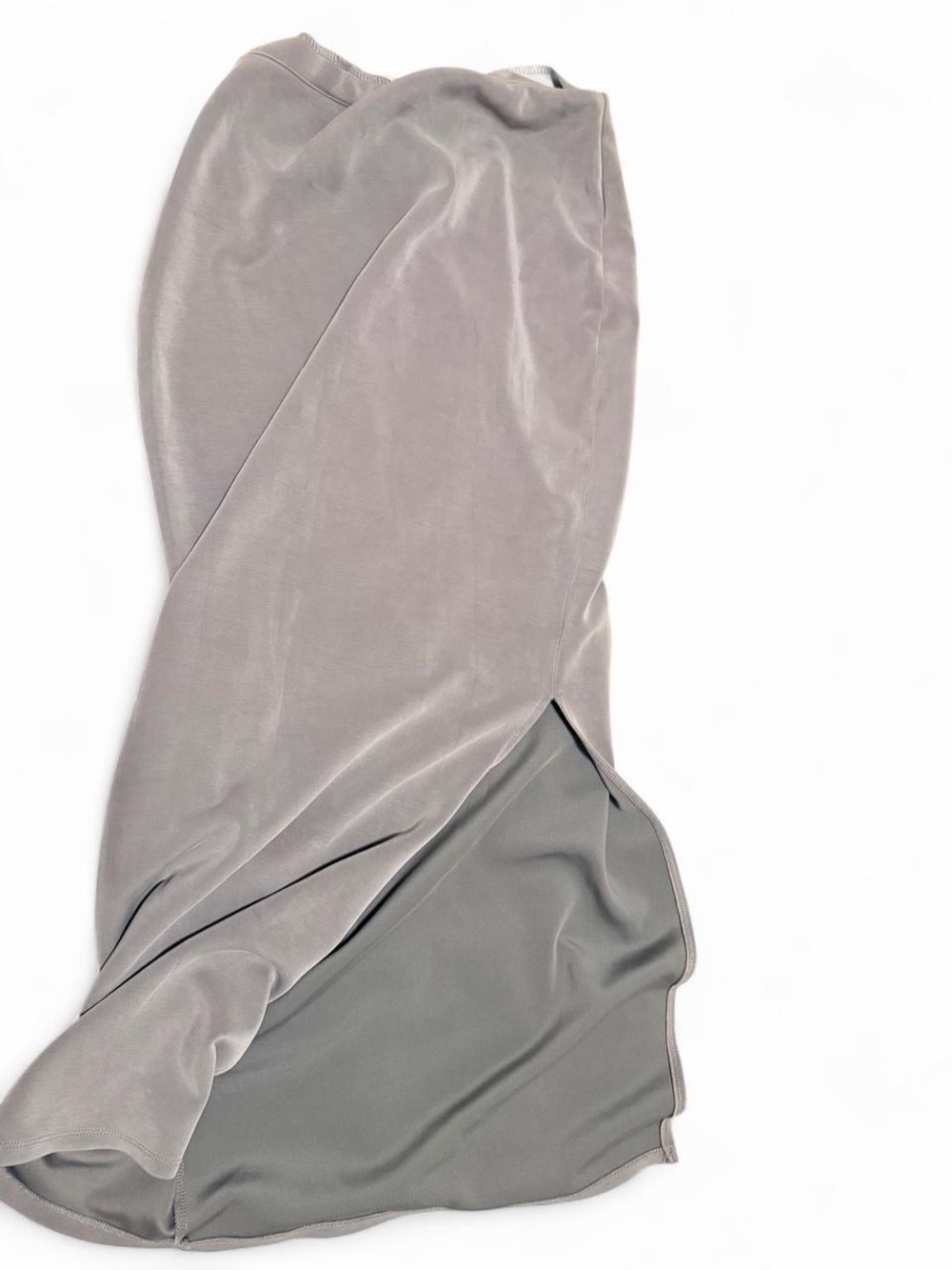 Forever 21 Light Gray Satin Slip Skirt